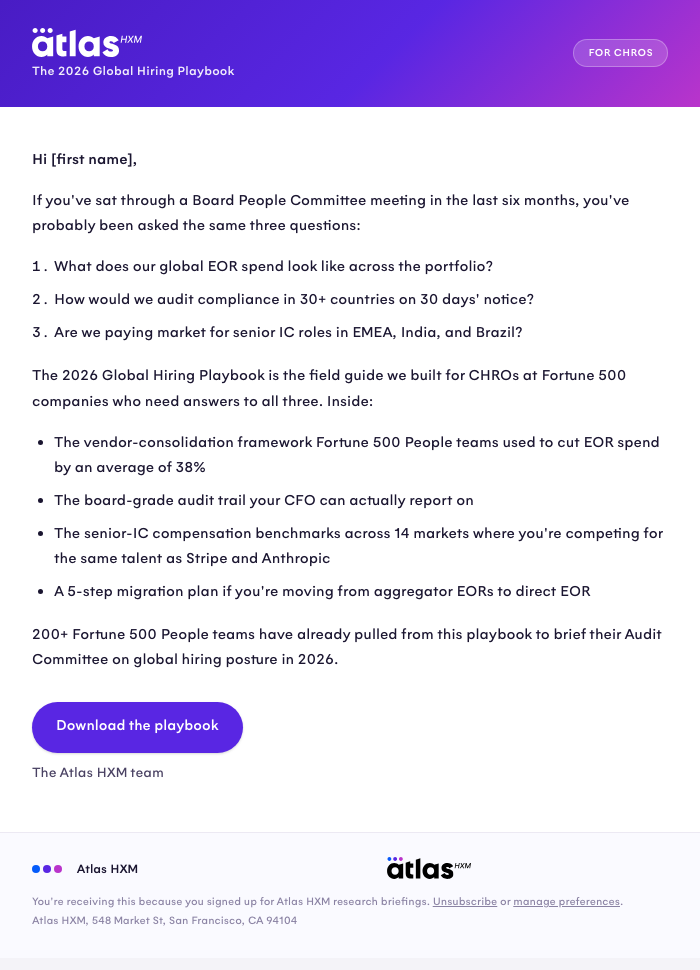 Enterprise CHRO email