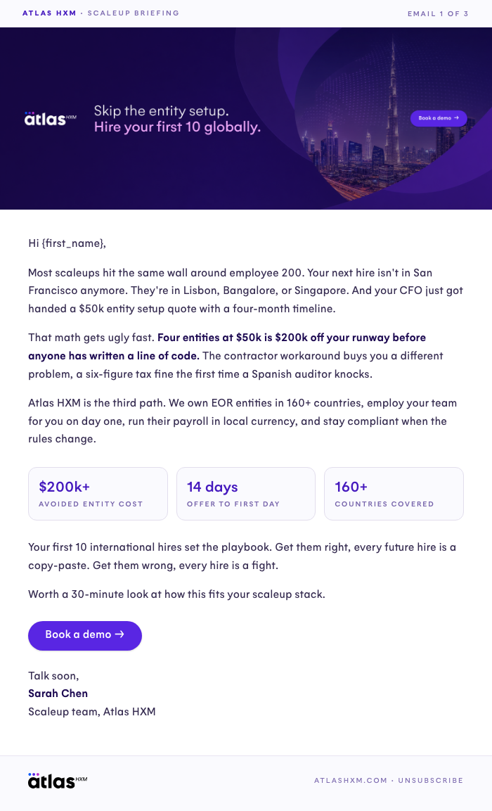 Scaleup nurture email 1
